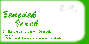 benedek vereb business card