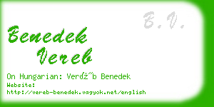 benedek vereb business card